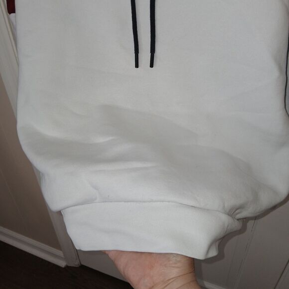 Tommy Hilfiger Hoodie Men's XL Color Block Navy Red White Pullover Sweatshirt - Picture 6 of 16